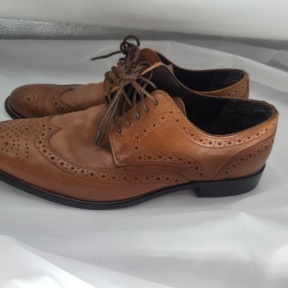 Nunn Bush Nelson Comfort Gel Leather Shoes Wingtip Oxford Men’s 11 M Brown 84525